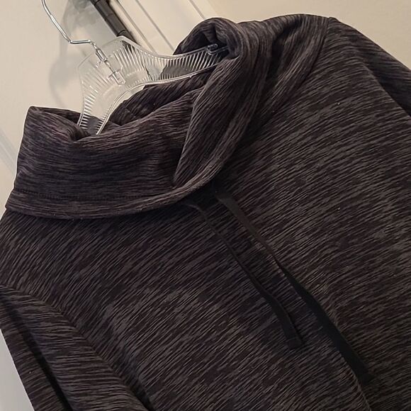 Stillwater Black and Grey Cowl Neck with Drawstring Sweatshirt - Picture 2 of 7